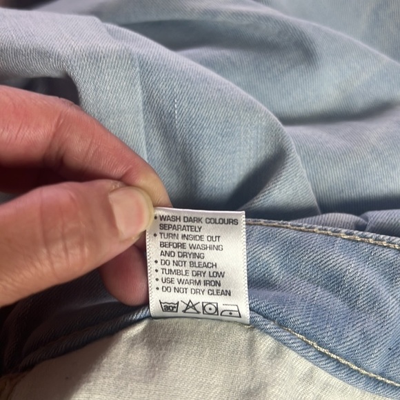 Bare Denim 91 Ice Blue Straight Skinny Leg Jeans Size 28 - Picture 11 of 16